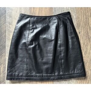 Wilson's Leather Mini Skirt Women's Sz 6 Black Pencil Biker Grunge Y2K 90s Goth